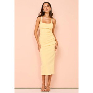 Ellas Faves: Butter Yellow Karina Tuck Midi
