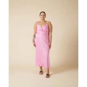 Ruby: Candy Pink Maude Silk Slip - 16