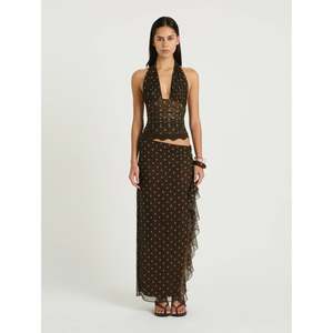 Size 12: Espresso Polka Dot Penelope Maxi