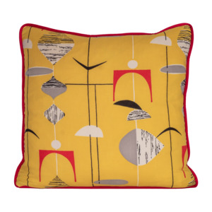 Yellow Cushions: Vintage Mobiles Cushion