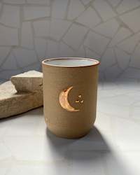 Home Decor: Speckled Gold Moon Tumbler
