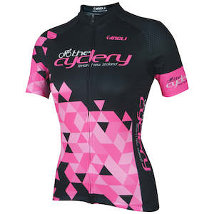 Clothing: THE CYCLERY - Pink Triangle Jersey