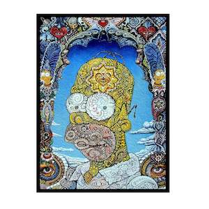New Stuff: MoodMat - Limited Edition 1 of 75 - Classic Homer - By Randal Roberts - 11" Custom Cut - Full Colour Print