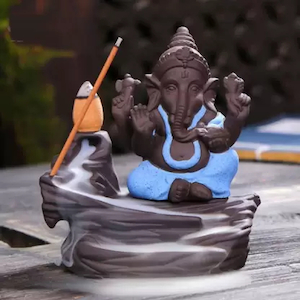 Products: Hand crafted Ganesha Water Fountain with Smoke Backflow Incense Burner – The Decor NZ