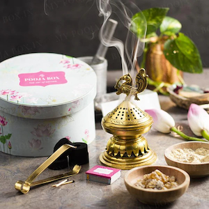 Antique Brass Peacock Dhoop / Fumer Gift Box – The Decor NZ