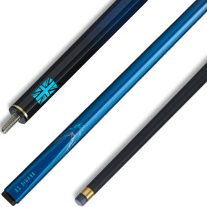 Pool Cues: 57" Aramid Blue Graphite Cue - 2pc