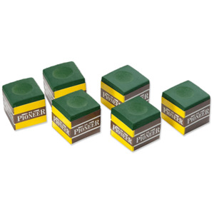 Cue Accessories: Pioneer Chalk Green - 6 pc