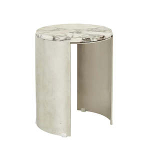 Bedroom: Silas Crescent Marble Side Table