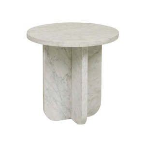 New Collections: Amara Curve Side Table White Marble
