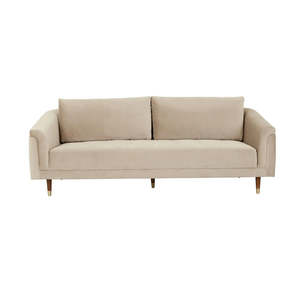 Vittoria Carson Three Seater Sofa Pearl Velvet