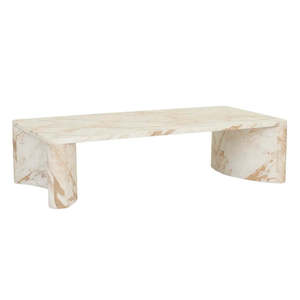 Verity Coffee Table Golden White Marble