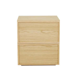 Bedroom: Marcel Bedside Two Drawer Natural
