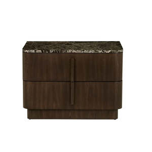 Bedroom: Billie Marble Buffet Marble Bedside Chocolate