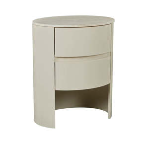 Bedroom: Oberon Lune Marble Bedside Shell