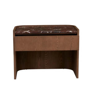 Elsie Large Bedside Rouge Marble/Smoked Ash