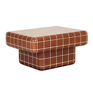 Living Room: Seville Tile Coffee Table Red Glaze