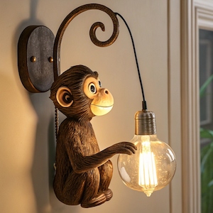 Monkey Wall Hang Lamp