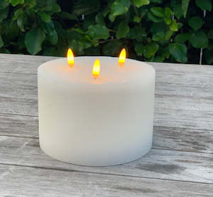 LED Pillar Candle - 3 Wick