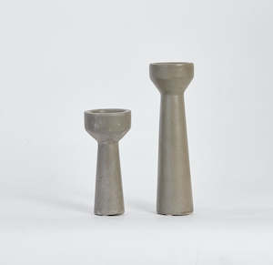 Decorations: Concrete Candle Sticks Pair (Hire Price & Pickup Only)