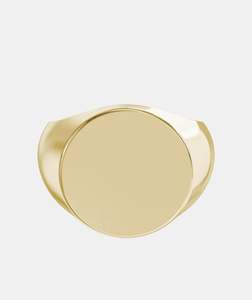 Rings: Men's Classic Round Signet Ring