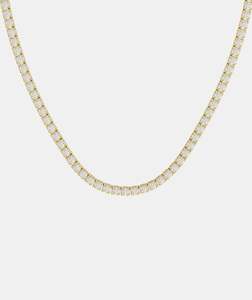 Classic Box Set Diamond Tennis Necklace