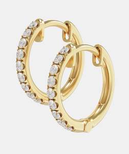 Earrings: Classic Diamond Huggies - Mini