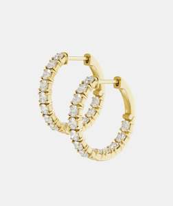 Classic Diamond Huggies - Large