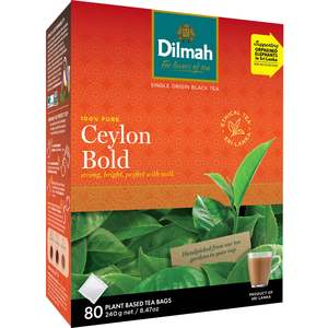 Dilmah Premium Ceylon Teas: Premium Ceylon Bold 80 Tagless Tea Bags