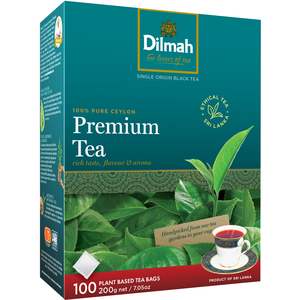 Dilmah Premium Ceylon Teas: Premium 100% Pure Ceylon 100 Tagless Tea Bags