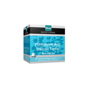 EXCEPTIONAL Peppermint and English Toffee 20 Pyramid Tea Bags