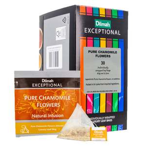 EXCEPTIONAL Infusions Chamomile 30 Foil Sachets Pyramid Tea Bags
