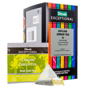 Dilmah Exceptionals Teas: Exceptional Ceylon Green Tea 50 Enveloped Tea Bags