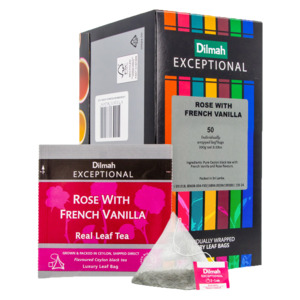 Exceptional Rose with French Vanilla Black Tea 50 Enveloped Tea Bags