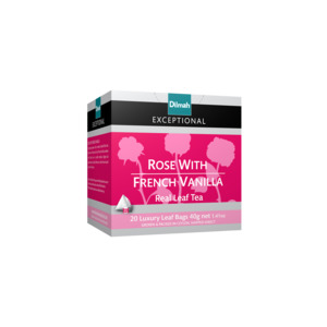 EXCEPTIONAL Rose with French Vanilla 20 Pyramid Tea Bags