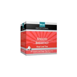 EXCEPTIONAL English Breakfast Tea 20 Pyramid Tea Bags INN