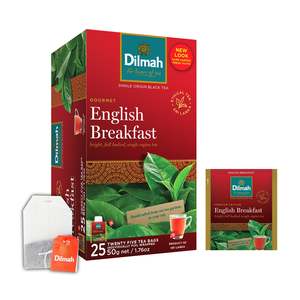 Dilmah Gourmet Teas: Premium Gourmet English Breakfast 25 Foil Sachet Tea Bags INN