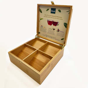 Presenters: Exceptional Empty Bamboo Presenter - 4 Slanted Slots