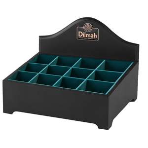 POS STANDARD 12 SLOT OPEN BLACK WOODEN PRESENTER (EMPTY) INN