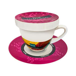 Exceptional Purple Cup & Saucer with Lid (220ml)