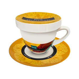 Dilmah Exceptionals Teas: Exceptional Orange Cup & Saucer With Lid (220ml)