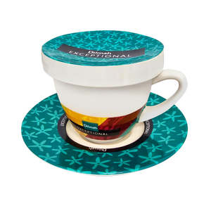 Dilmah Exceptionals Teas: Exceptional Teal Cup & Saucer With Lid (220ml)