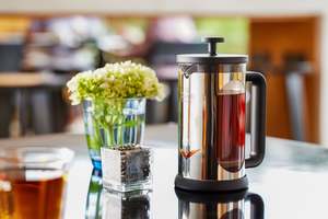 Tea Pots: Dilmah Tea Plunger 600mL- Silver