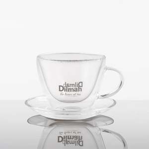 Fathers Day Gift Ideas: Endane Double Wall Glass Cup & Saucer (220ml)