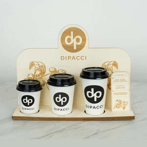 Coffee Beans: Dipacci Timber Cup Display
