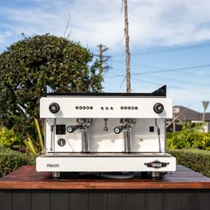 Wega: Pre-Owned Wega Pegaso 2 Group Coffee Machine – Custom White – New Touchpad Model