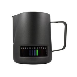 Milk Pitcher Jug: Latte Pro Milk Jug - Black - 600ml