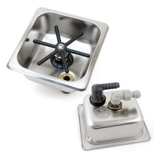 Espresso Parts Pitcher Rinser - 6" X 6" X 2" - In Counter