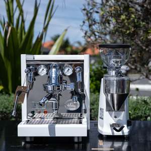 Ecm Home Coffee Machines: Custom White ECM Technika V Profi PID With White Mazzer Mini Electronic A