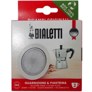 Moka Pot: Bialetti Replacement Seal & Filter 2 Cup