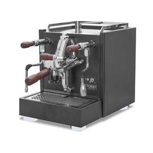 Coffee Machines For Home: Torre Peppina EVO Matte Black With Wood Coffee Machine